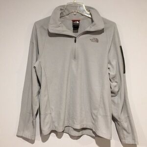 The North Face Light gray fleece pullover half zip